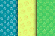 Cupcakes Seamless Doodle Patterns, a Pattern Graphic by Lukino (Thumbnail 4 of 5)