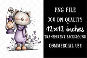 Cute Kitten StoryBook Clipart Design, a Seasonal Illustration by Designking (Thumbnail 4 of 5)