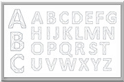 Alphabet Set. Gray letters on white, an Object Illustration by RODINA (Thumbnail 3 of 3)