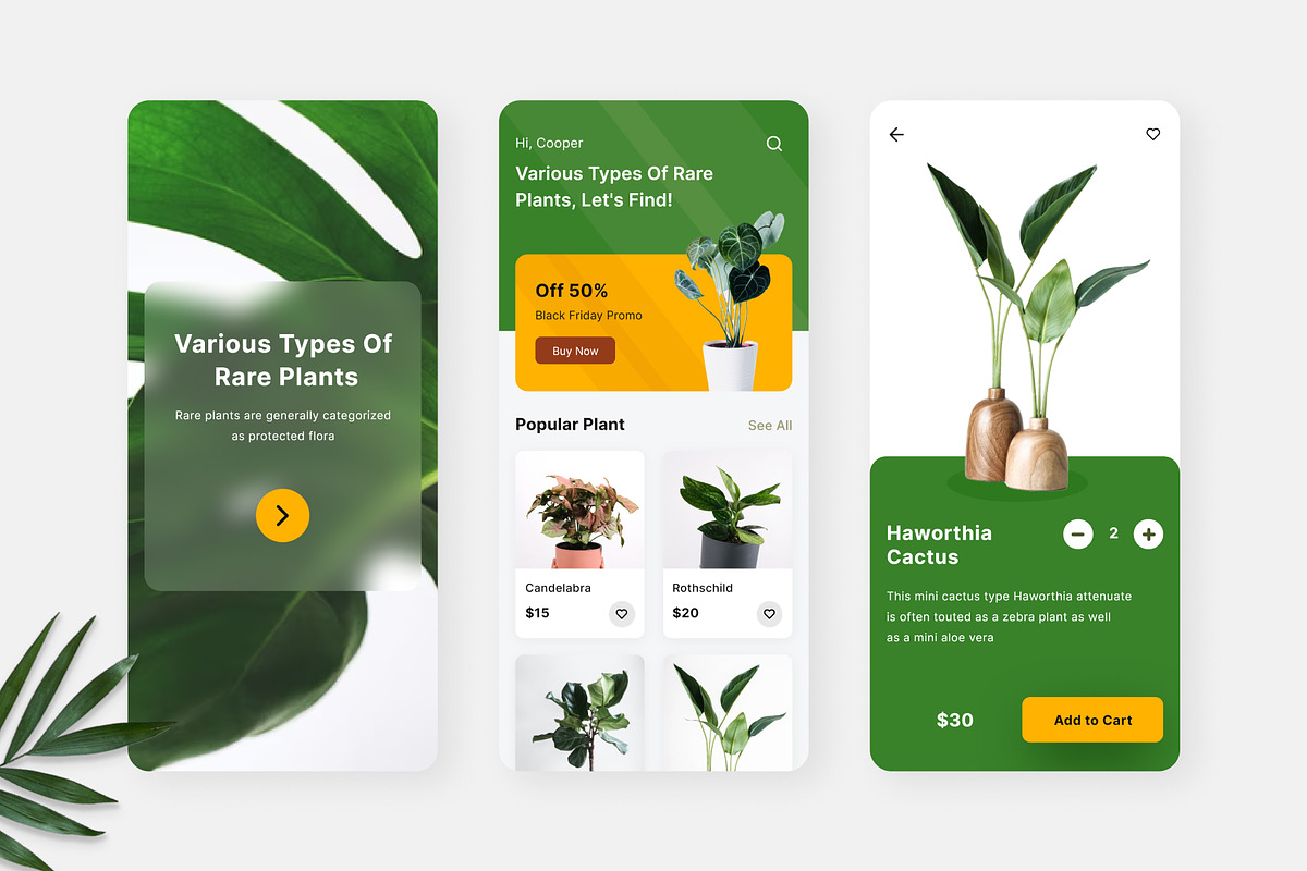 Planta - Plant Mobile App, a Websites & App Template by Panen Creative (Photo 2 of 3)