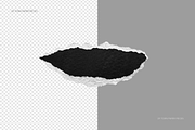 29 Black & White Ripped Paper Pieces, a Texture Graphic by Ksuview (Thumbnail 3 of 8)