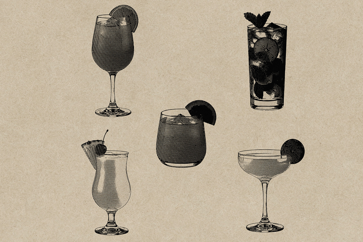 Cocktails Engraving Collection, an Object Graphic by Kaizla03 (Photo 3 of 4)