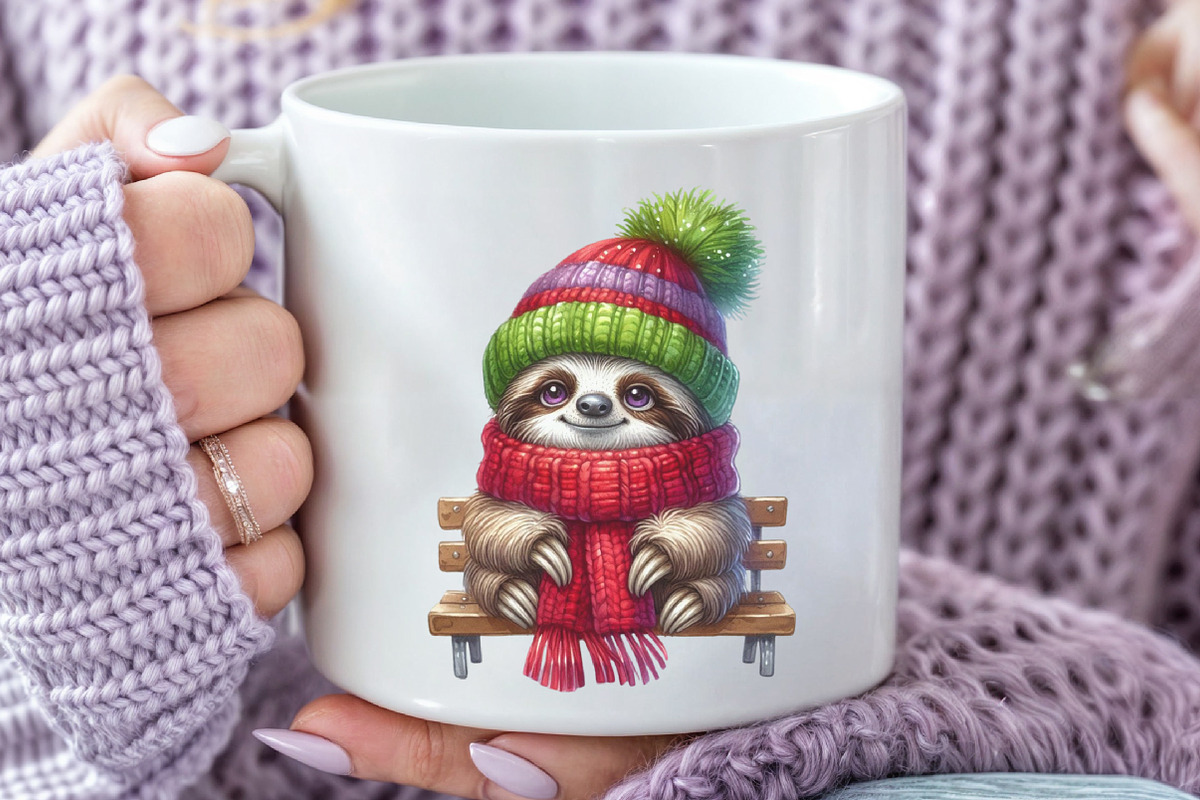 Watercolor Christmas Funny Cute slo, a Seasonal Illustration by Rose Art (Photo 7 of 7)