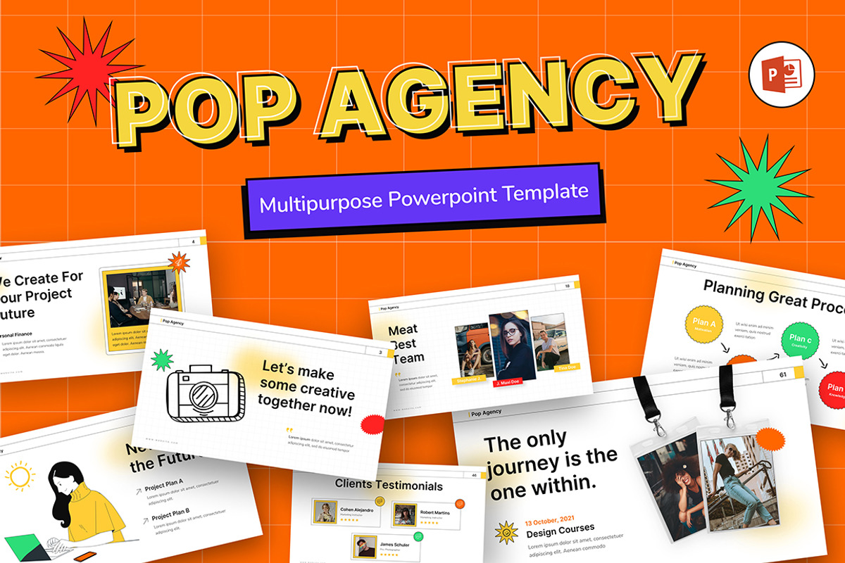 POP Agency Powerpoint Template, a Presentation Template by Brandearth RRGraph (Photo 1 of 6)