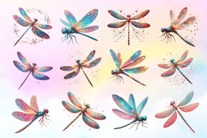 Watercolor Dragonfly Clipart