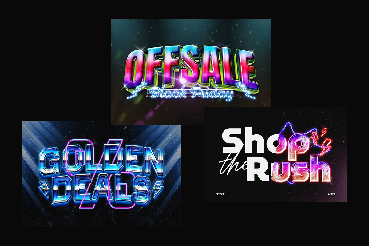 Black Friday Sale Text Effects, a Layer Style Add-On by Matsero (Photo 2 of 4)