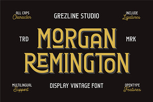 Morgan Remington - Vintage Font