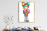 Quirky Valentine Boy Clipart, an Illustration by designcity5 (Thumbnail 4 of 5)
