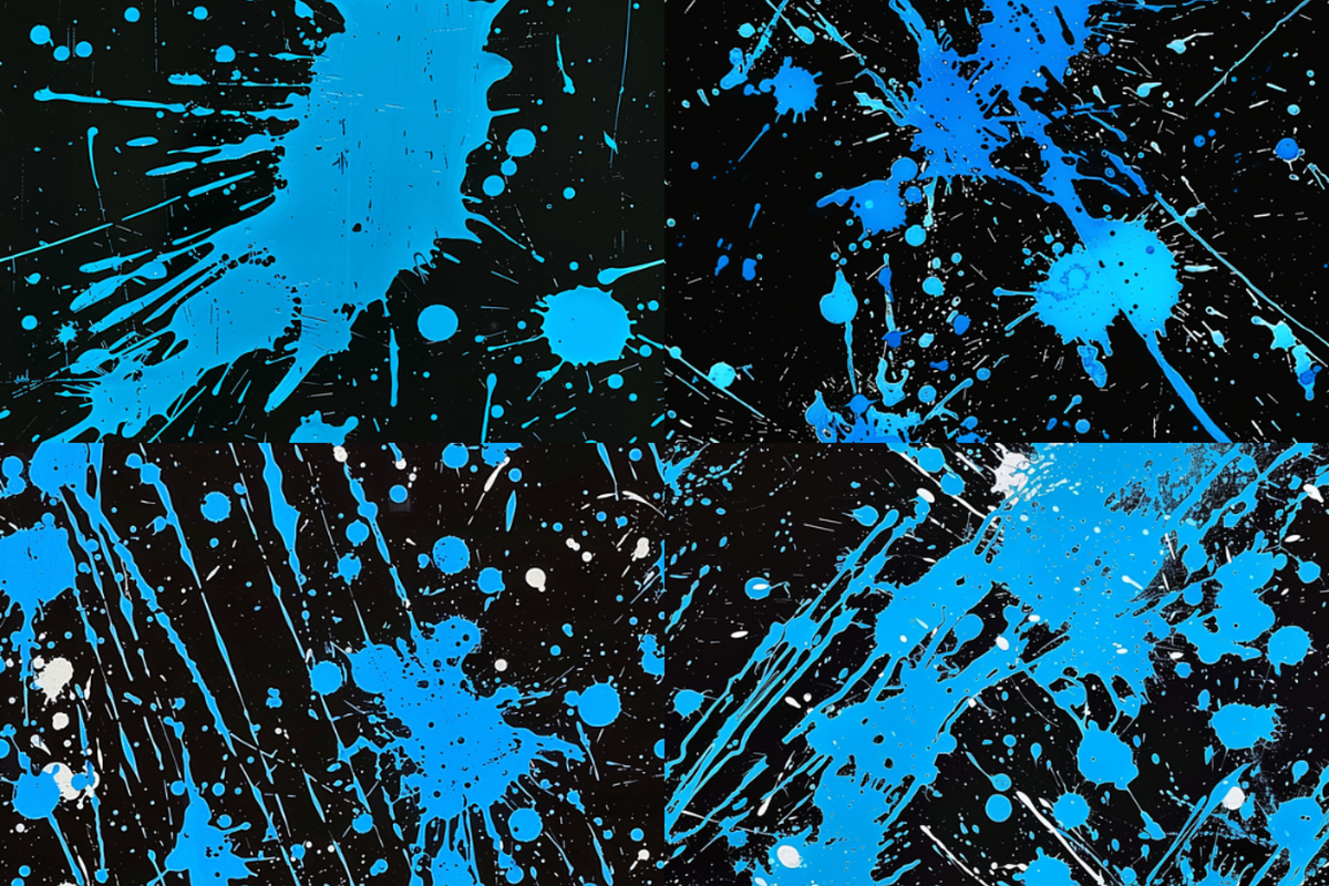 Blue Paint Splatter Patterns, a Pattern Graphic by PrintablesByFranklyn (Photo 5 of 6)