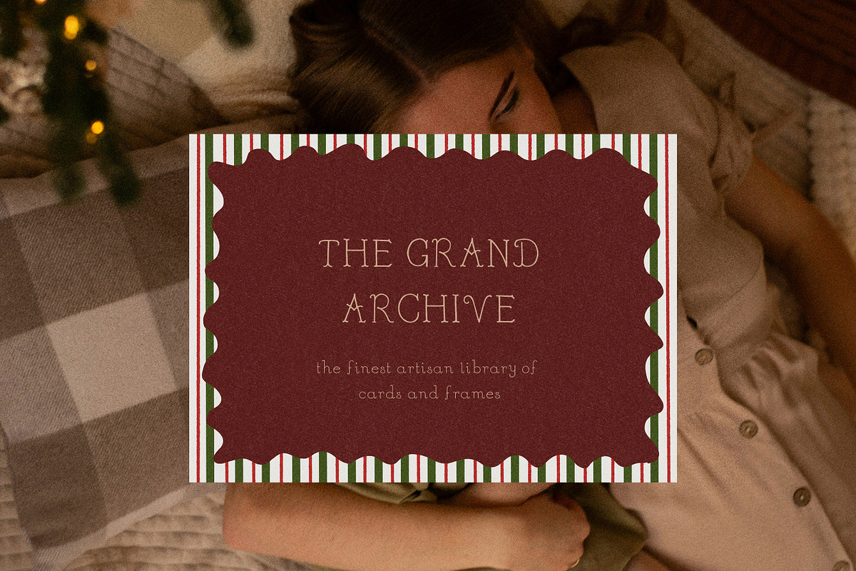Vintage Christmas Cards & Frames, a Background Graphic by Laras Wonderland (Photo 6 of 12)