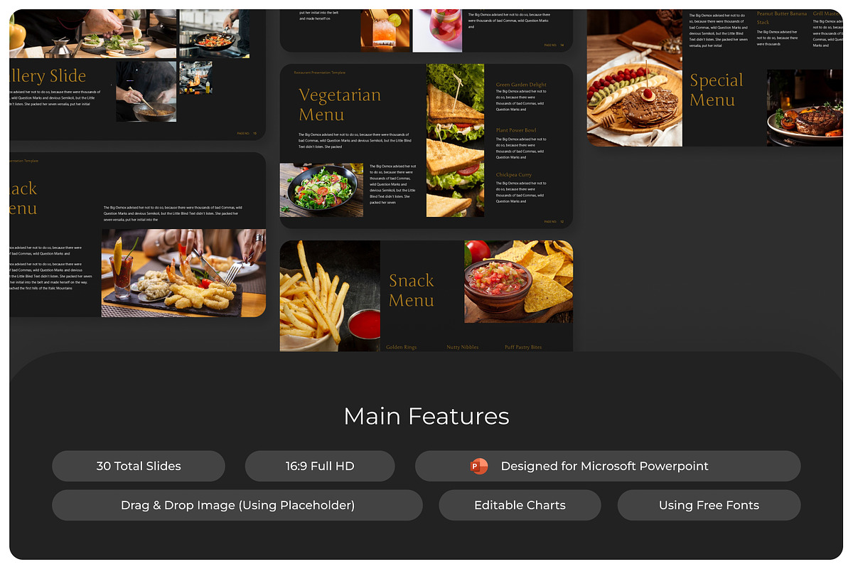 Restaurant PowerPoint Presentation, a Presentation Template by Premast (Photo 2 of 4)