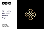 Minimalist Initials SS Flower Logo, a Branding & Logo Template by Luxury Logos (Thumbnail 1 of 4)