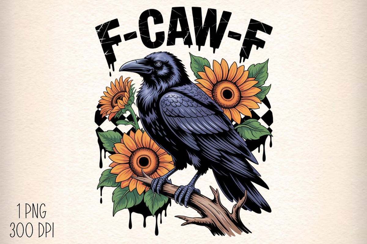 Crow Raven PNG, F-CAW-F Funny Hallow, an Illustration by Daily.Designs (Photo 1 of 5)