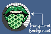 Lucky Shamrock Tongue Lips PNG, an Illustration by Canvas Craft (Thumbnail 2 of 4)
