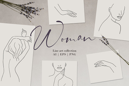 Woman Line Art Collection, a Person Illustration by mejorana