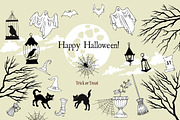 Halloween. Sketches and Silhouettes, an Illustration by Nataliapiache (Thumbnail 3 of 5)