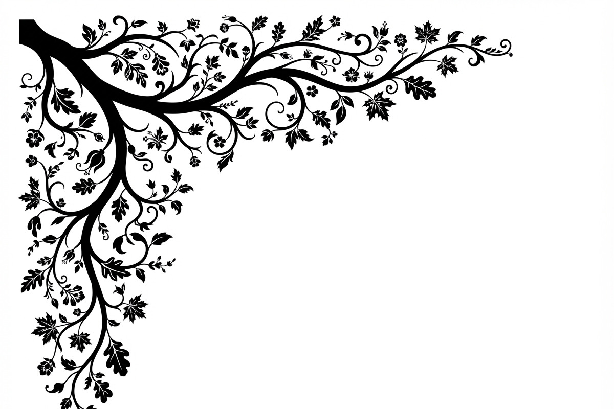 50 Tree Branch Corner Silhouette, a Decorative Illustration by Amazin_art (Photo 36 of 46)