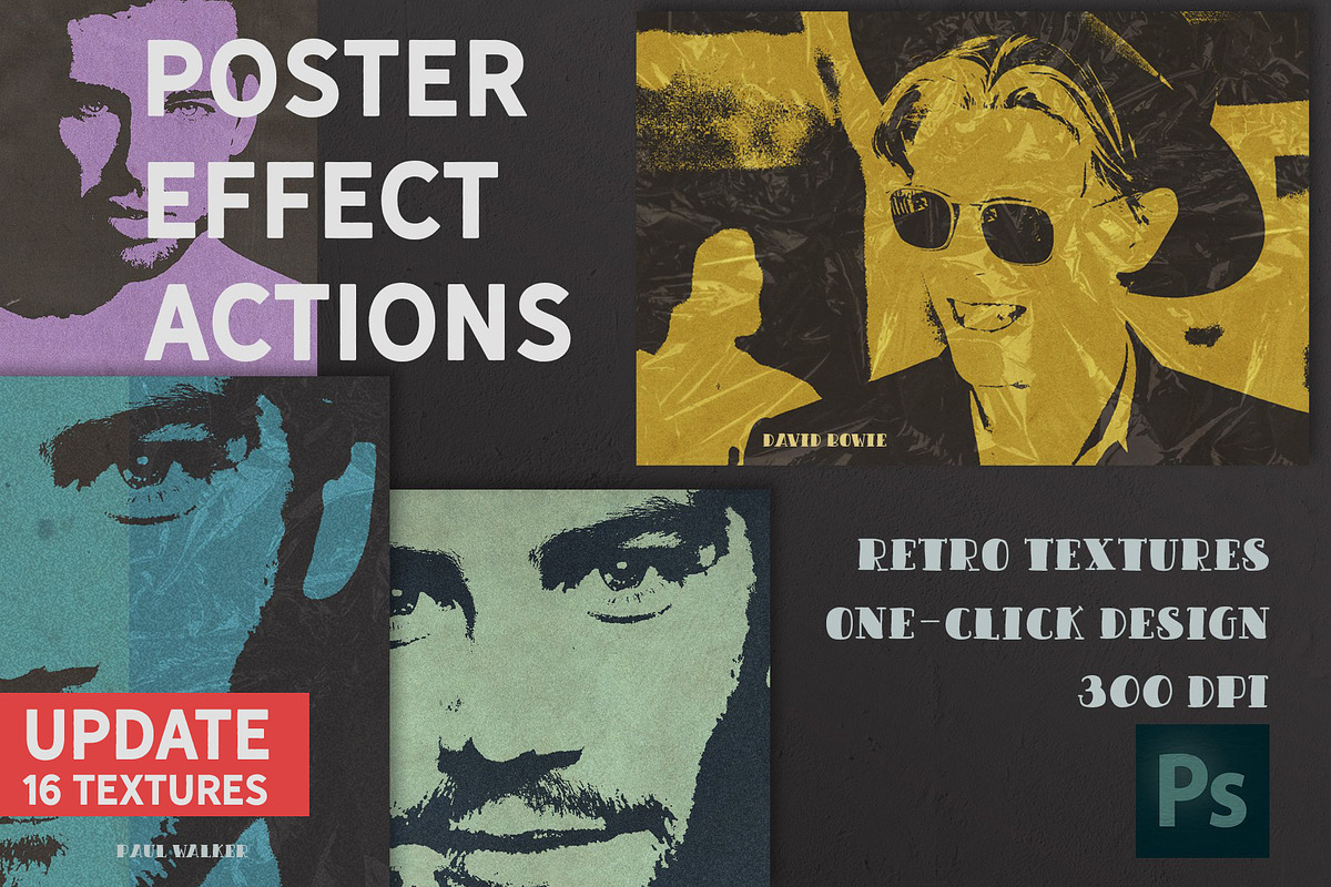 Poster Retro Color Effect Photoshop, an Action Add-On by Alexiva (Photo 1 of 8)