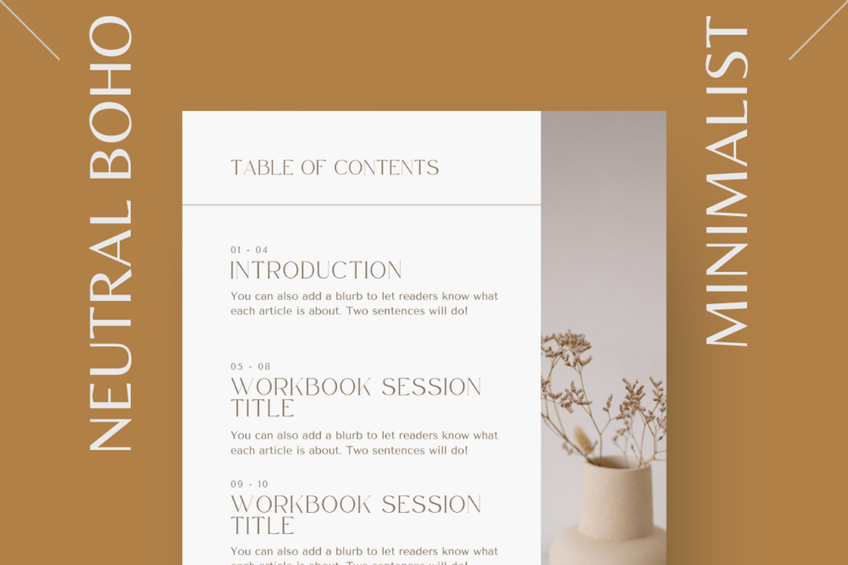 NEUTRAL BOHO WORKBOOK FOR COACHES, a Stationery Template by Local Marketing Templates (Photo 9 of 10)