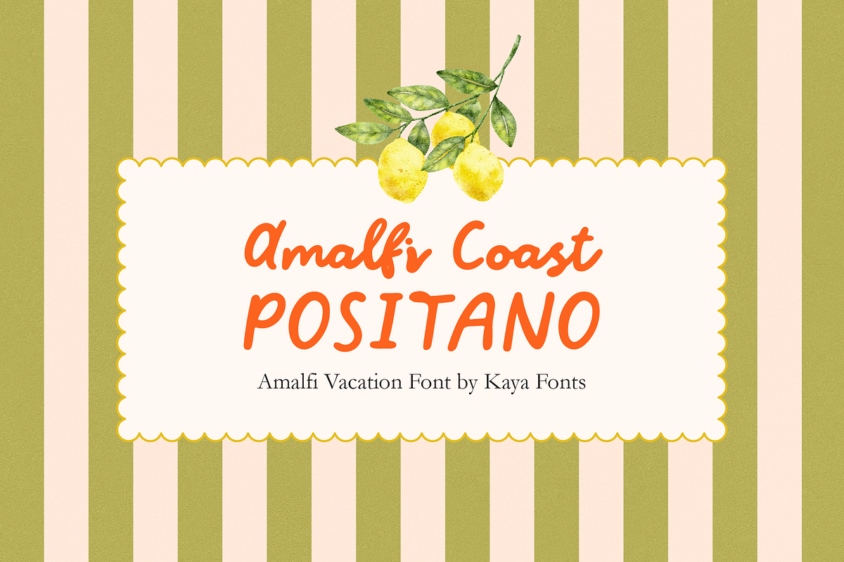 Amalfi - Coastal Summer Retro Script, a Script Font by Kaya Fonts (Photo 22 of 39)