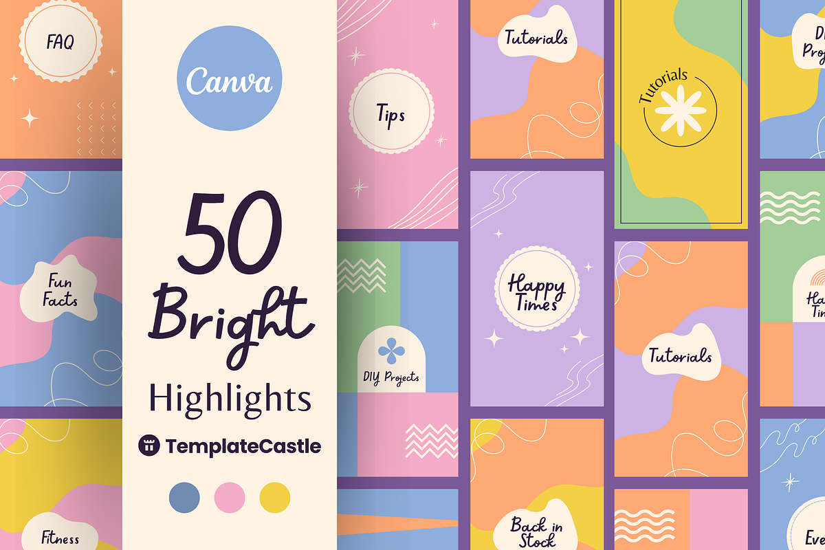 50 Instagram Highlights Templates, a Templates & Theme by TemplateCastleStore (Photo 1 of 10)