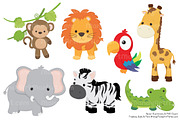 Cute Jungle Animal Clipart, an Animal Illustration by Amanda Ilkov (Thumbnail 2 of 3)
