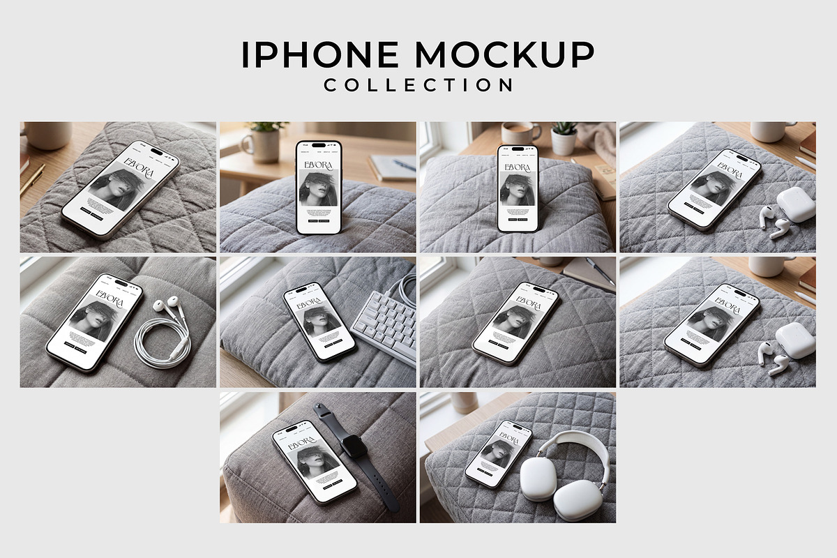 Elvora - iPhone Device Mockup Bundle, an iPhone Mockup by Heinzel Std Mockup (Photo 2 of 14)