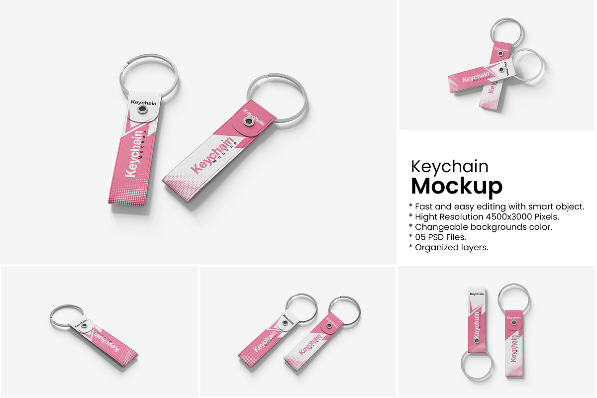 Keychain Mockup, a Merchandise Mockup by Indah (Photo 1 of 6)