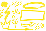 Set of neon yellow marker, a Decorative Illustration by Tati_Kli (Thumbnail 2 of 3)