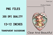 Whimsical Valentine Baby Dragon Clip, an Illustration by SVGArt (Thumbnail 7 of 8)