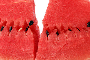 Fresh and ripe water melon, a Photo by saiko3p