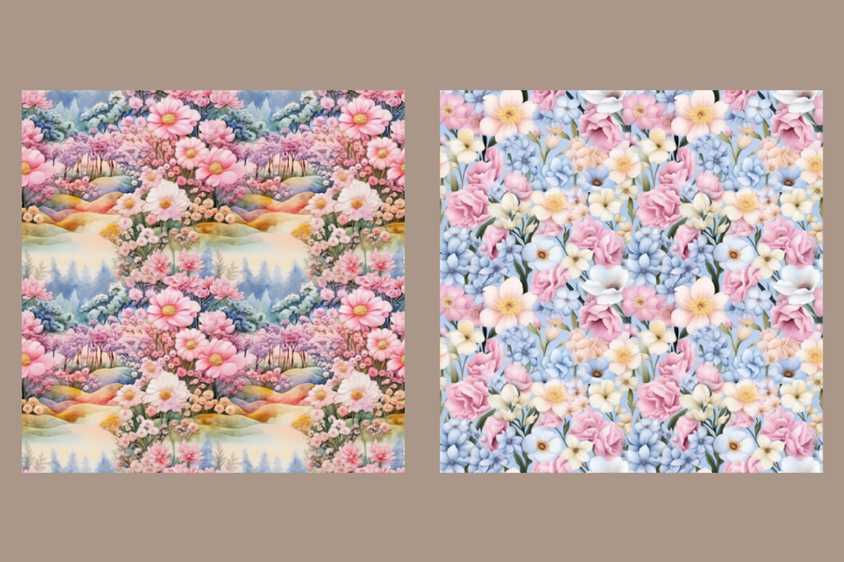 Seamless Pastel Floral Pattern, a Background Graphic by HoneyBunnyDigital (Photo 2 of 7)