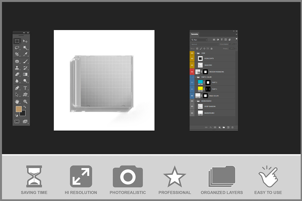 Cd Jewel Case Album Cover Mockup PSD, a Product Mockup by Bruno's Shop (Photo 3 of 4)