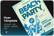 Beach Party Flyer, a Flyer Template by Annora Studio (Thumbnail 1 of 5)