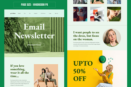 Fashion Email Newsletter Design, a Landing Page Template by MightyDesign