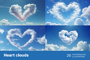 Heart Clouds. 23 images, an Object Illustration by Handmadefont (Thumbnail 8 of 11)