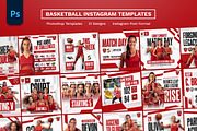 Basketball Instagram Templates, a Social Media Template by Bornx Design (Thumbnail 1 of 6)