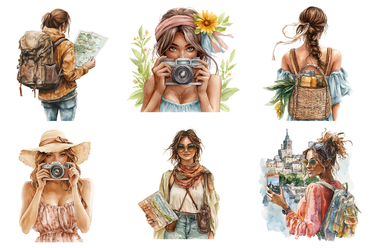 Bronze Spring Travel Clipart, an Illustration by SinaCreation (Photo 4 of 5)