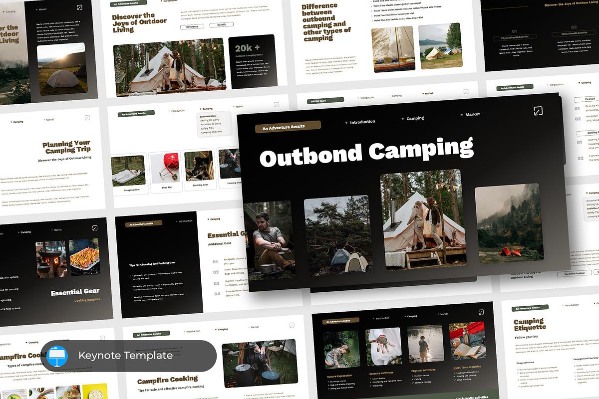 Camping Google Slides Template, a Presentation Template by TMint Creative (Photo 1 of 6)
