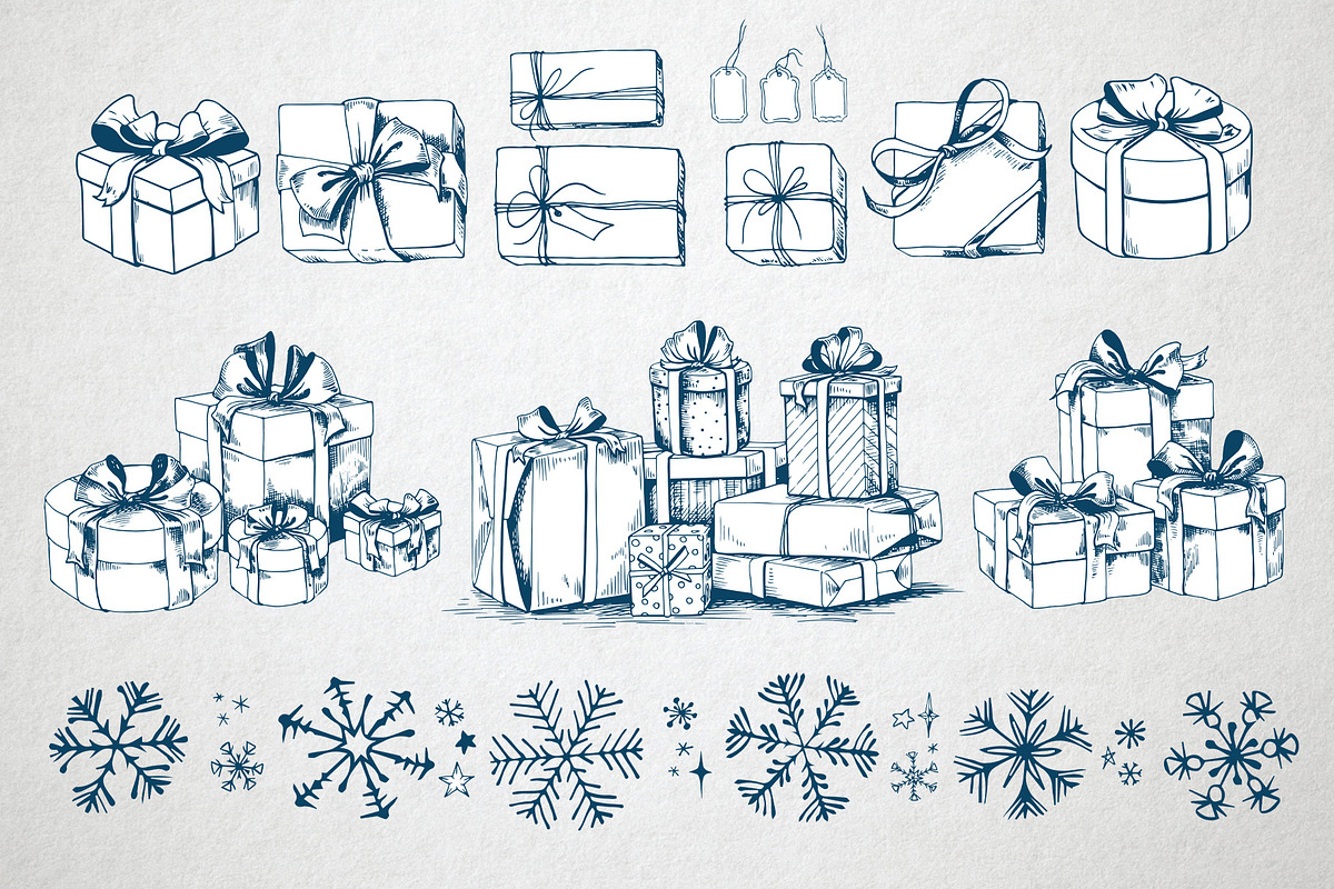 Christmas Snowmen ClipArt Collection, an Object Graphic by Jeanna Draw (Photo 6 of 14)