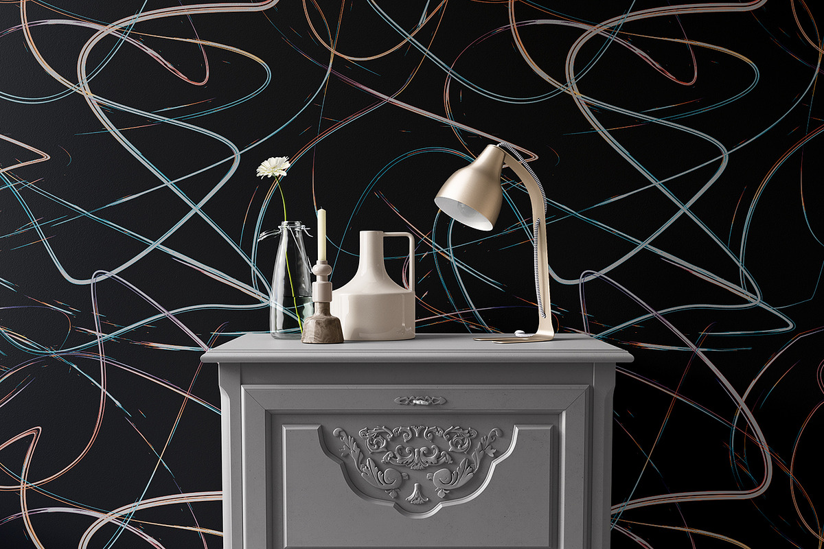 Dark Wavy Backgorund, a Texture Graphic by MalyskaStudio (Photo 5 of 6)