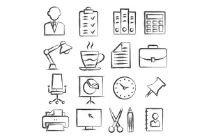 Office Doodle Icons