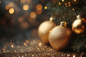 Beautifully decorated Christmas tree, a Photo by Tanuart