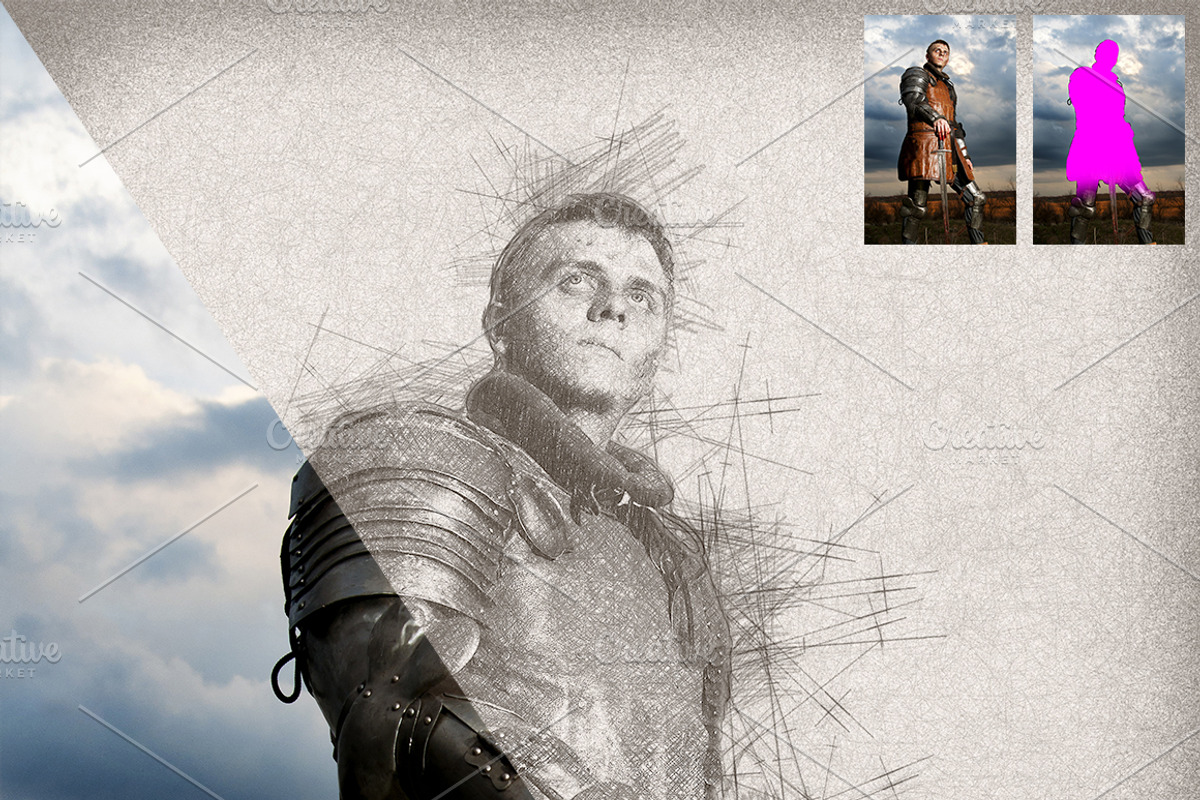 Graphite Pencil 3 Photoshop Actions, an Action Add-On by GrafxFun (Photo 3 of 5)