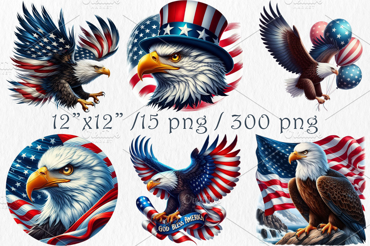 Independence Day USA Clipart, a Decorative Illustration by GalaDesign03 (Photo 2 of 5)