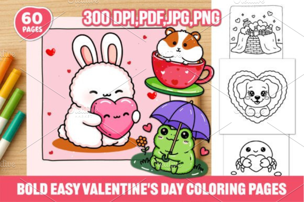 Bold Easy Valentine's Day, a Seasonal Illustration by Ink Gallery (Photo 1 of 9)