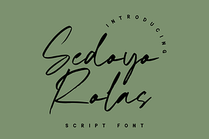 Sedoyo Rolas - Script Font