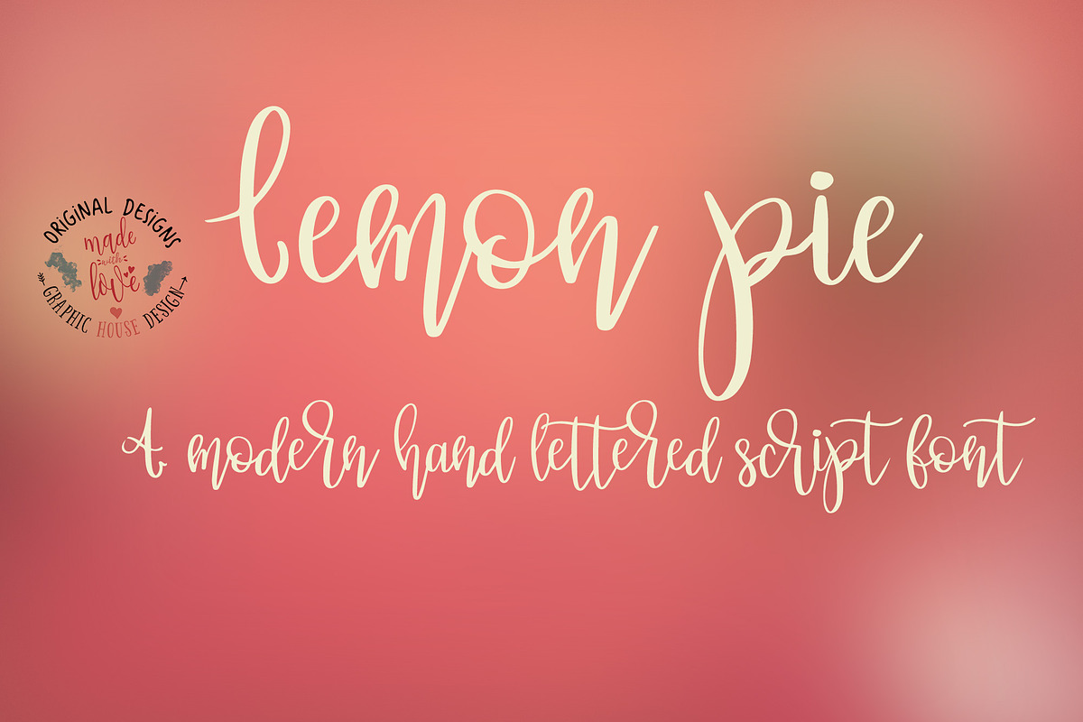 Lemon Pie Hand Lettered Script Font