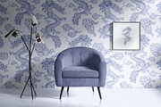Pale Blue Chinese Dragon in Clouds, a Pattern Graphic by ilonitta (Thumbnail 2 of 9)