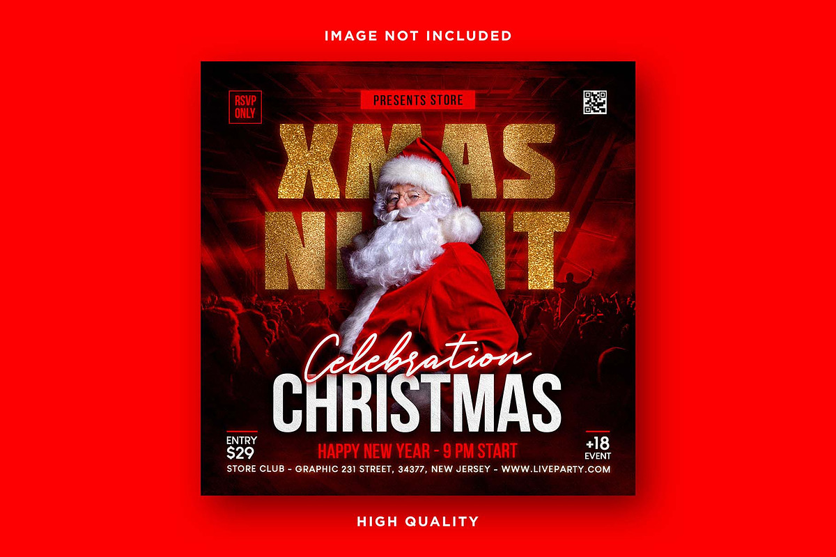 Christmas Flyer Template, a Templates & Theme by Designbuys (Photo 2 of 9)